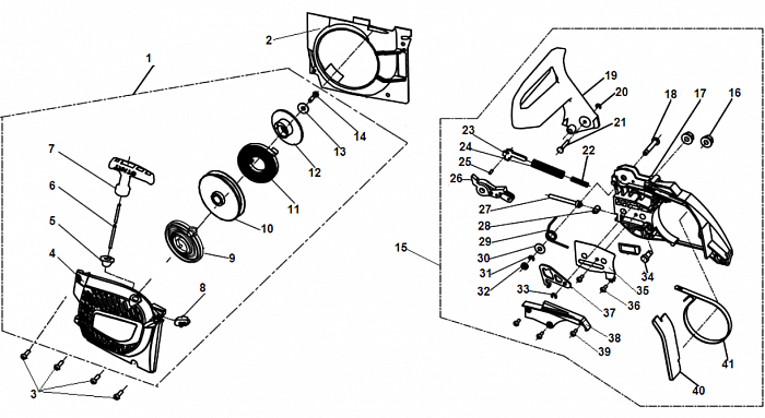4 СТАРТЕР  БЕНЗОПИЛА CHAMPION 254-18