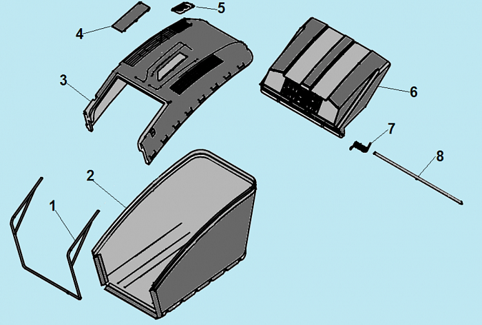 4 ТРАВОСБОРНИК Газонокосилка CHAMPION LM5345BS
